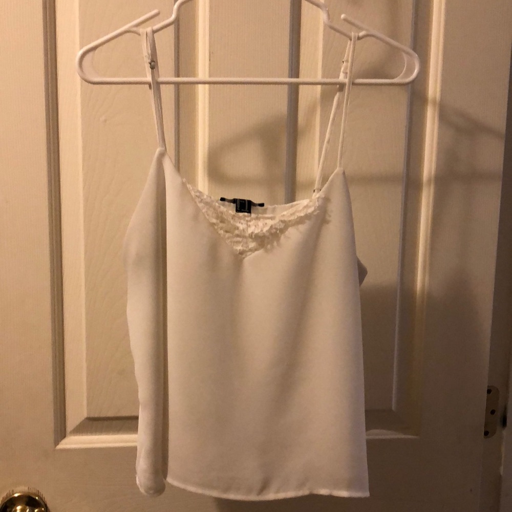 White lace tank